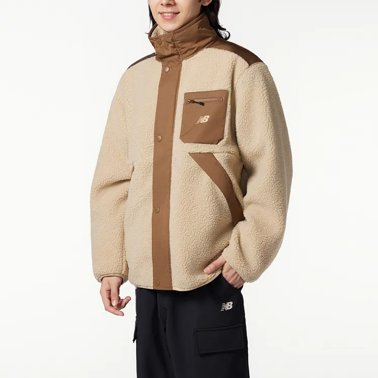 New Balance Velvet Jackets Men Brown-2