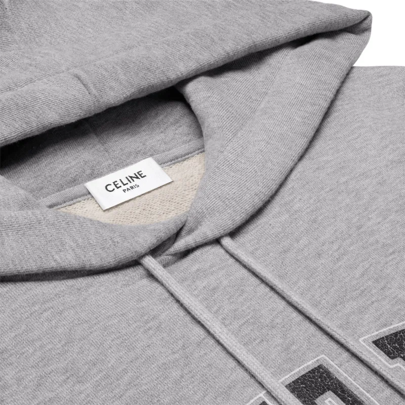 CELINE Logo Printed Drawstring Hoodie-5
