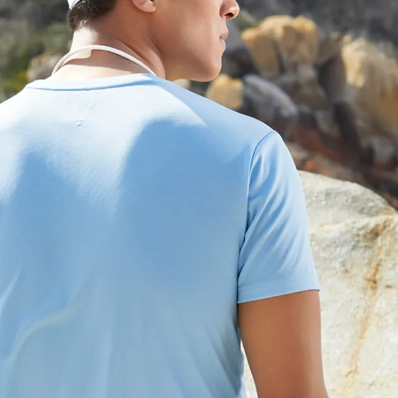 Asics T Shirts Men Blue-4
