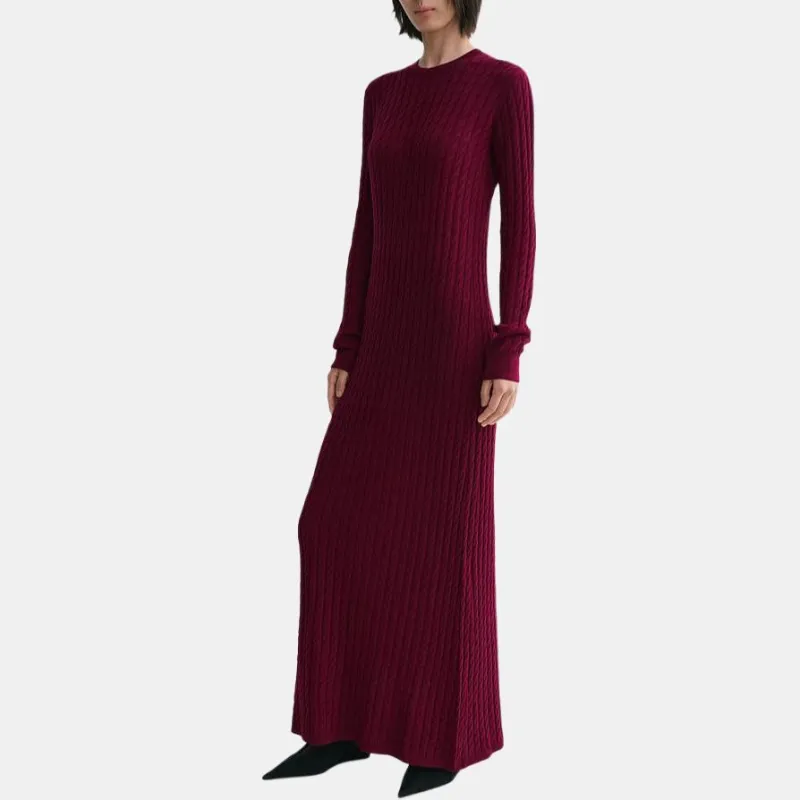 TOTEME Long Sleeved Dresses Women's Ruby Color-2