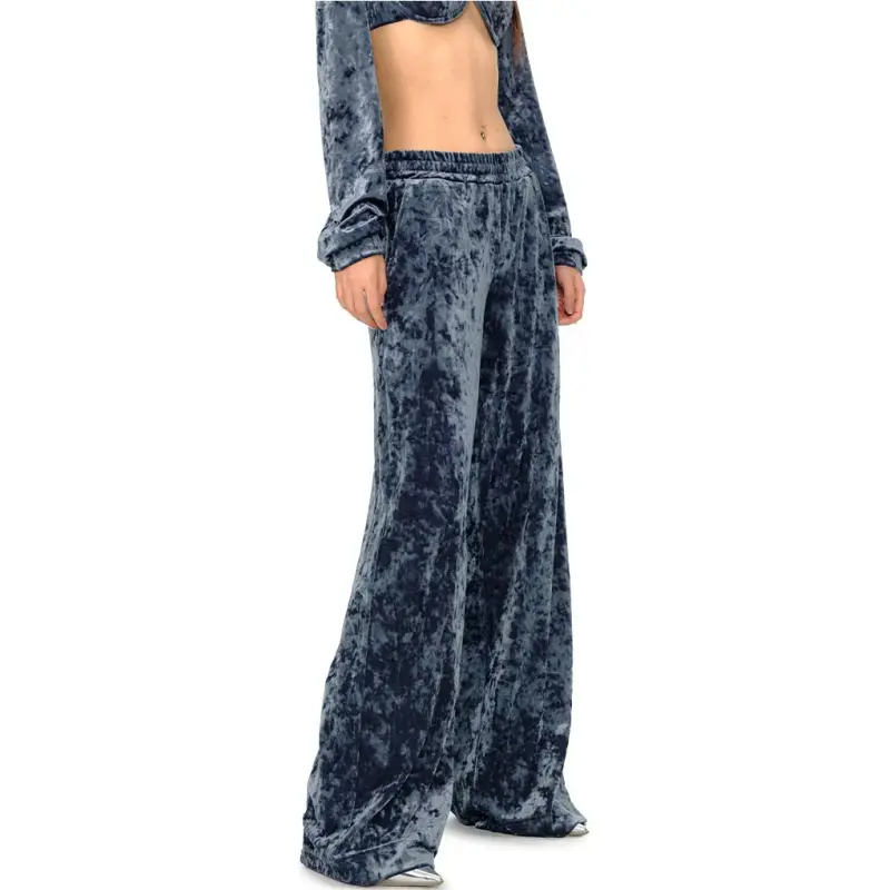NAWS Casual Pants Women's Midnight Gray Blue-2