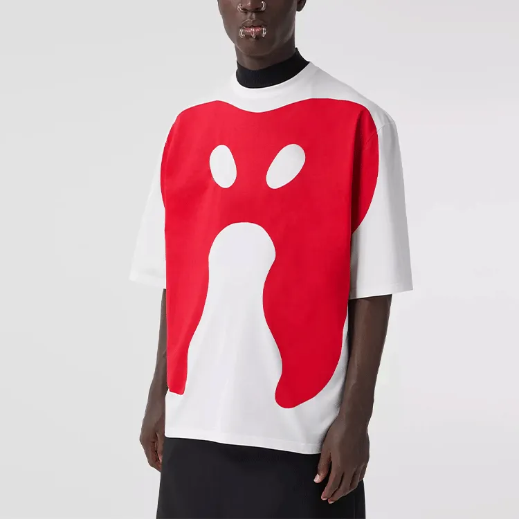 Burberry Abstract Print Cotton Oversized T Shirt-3