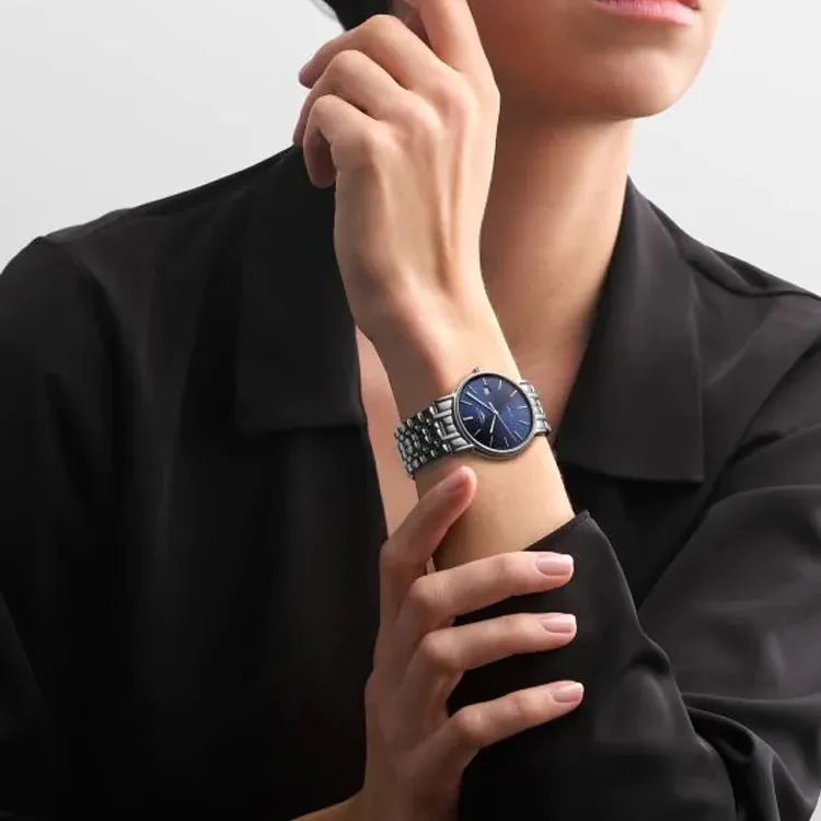 LONGINES Fashion Collection Automatic Mechanical Movement Unisex Watch 38.5mm Blue Dial-3
