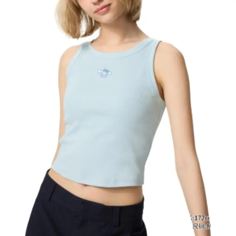 UNIQLO Tank Tops Women's Light Blue-1