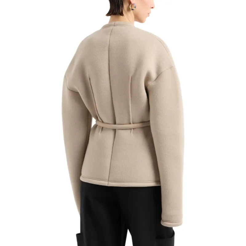 GIORGIO ARMANI Single breasted Jacket In Viscose And Cashmere Jersey-2