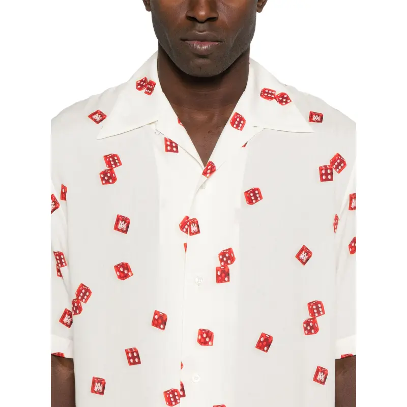 AMIRI Decorative Printed Short Sleeved Shirt-1