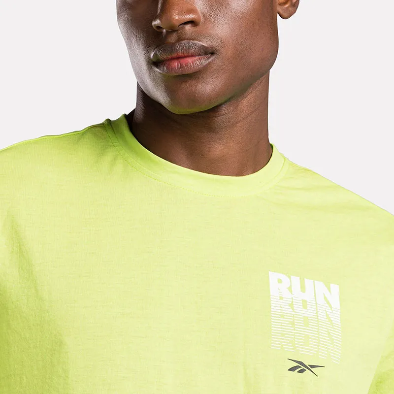 Reebok Running Graphic T-Shirt Men's Lime Green-5