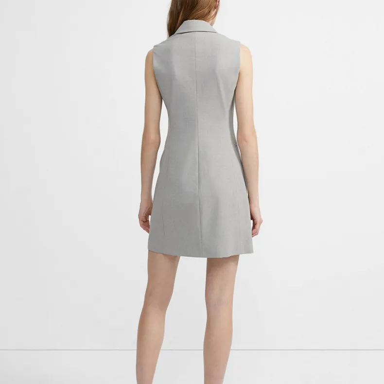 THEORY Sleeveless Dress Women's Light Gray-4