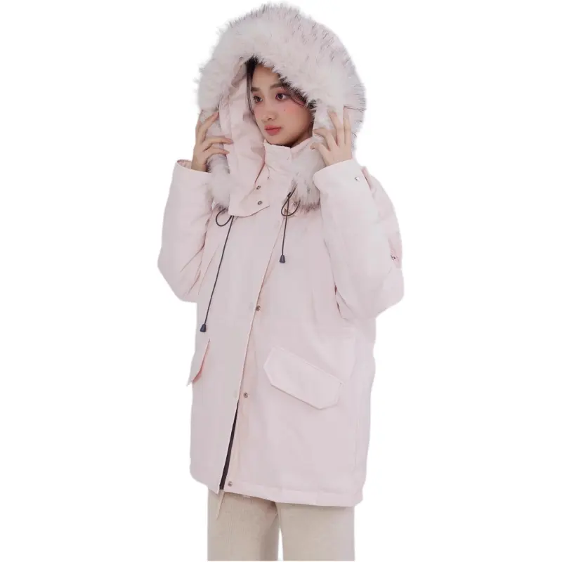 DEAR DEER PUFF Down Jacket Women's Pink-2