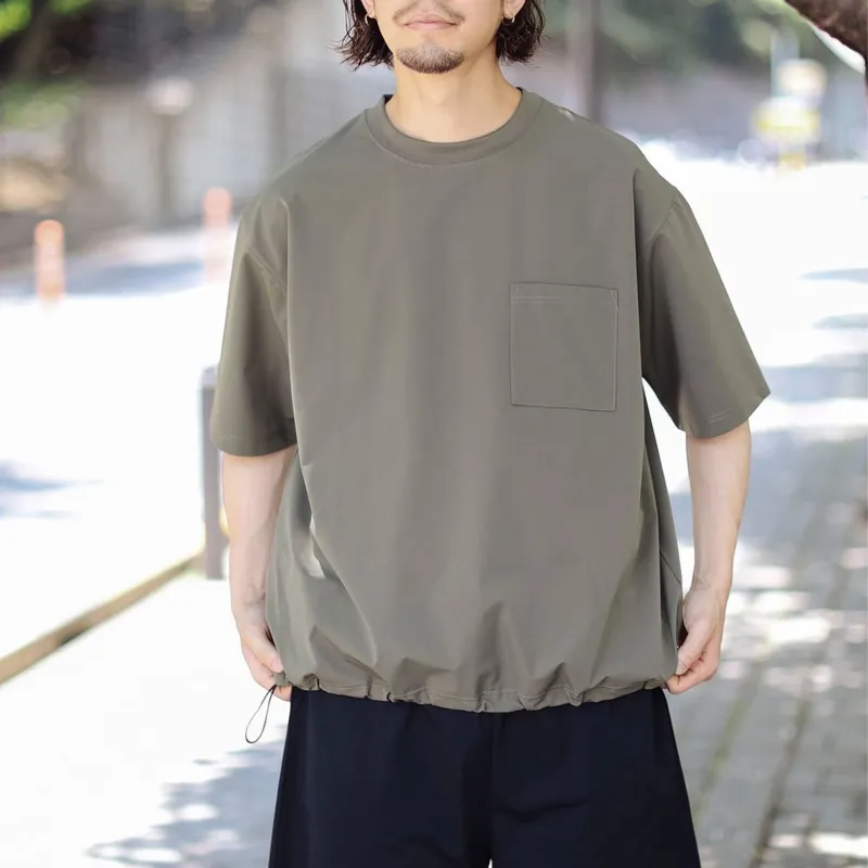 Beams T Shirts Men Olive-4