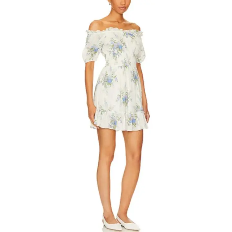 LOVESHACKFANCY Short-Sleeved Dresses Women's White-2