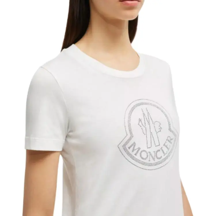 Moncler Logo Embellished Crewneck T Shirt-4