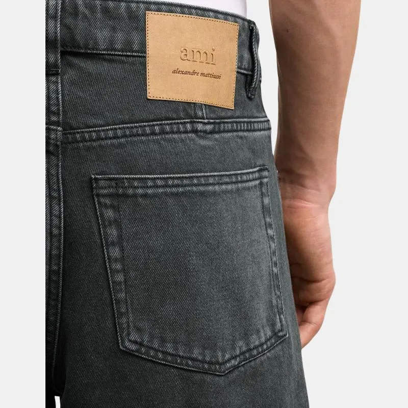 AMIPARIS Paris Logo Patch Tapered Fit Jeans-5