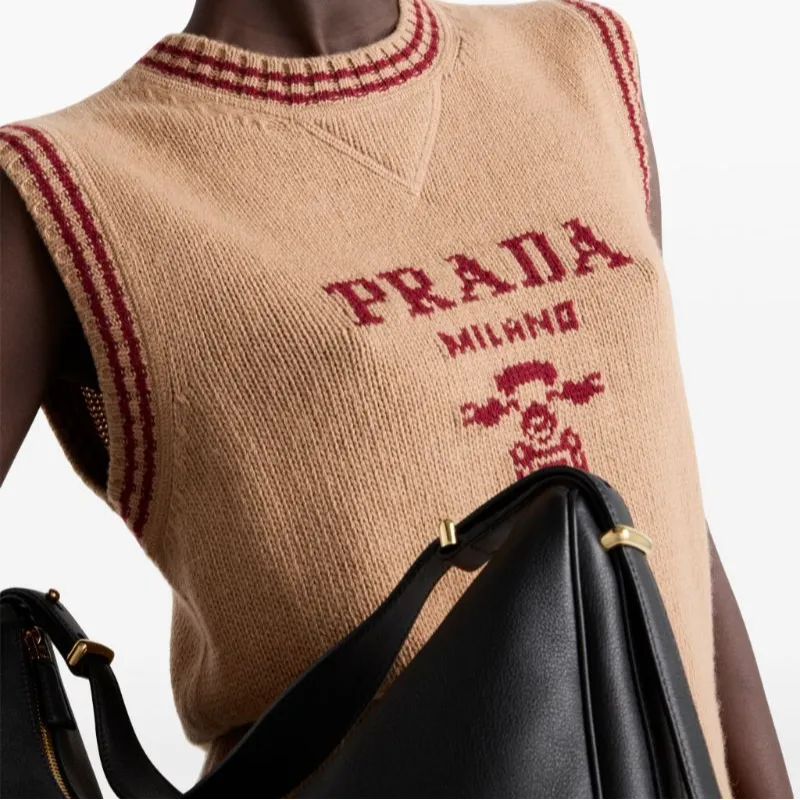 PRADA Crewneck Knitted Vest-3
