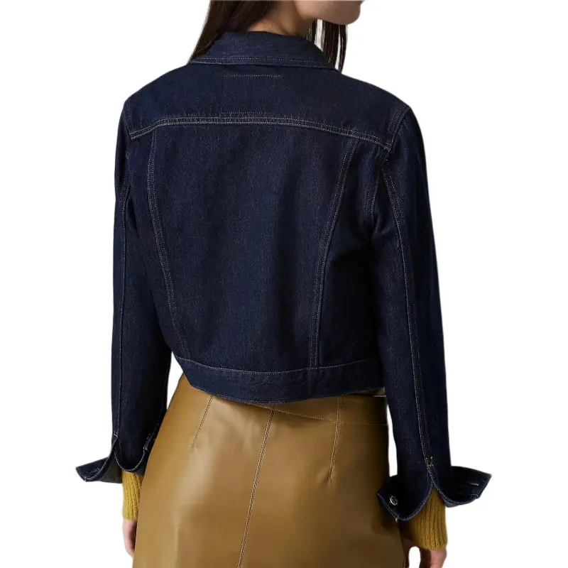 CALVIN KLEIN Denim Jacket Women's Dark Blue-4