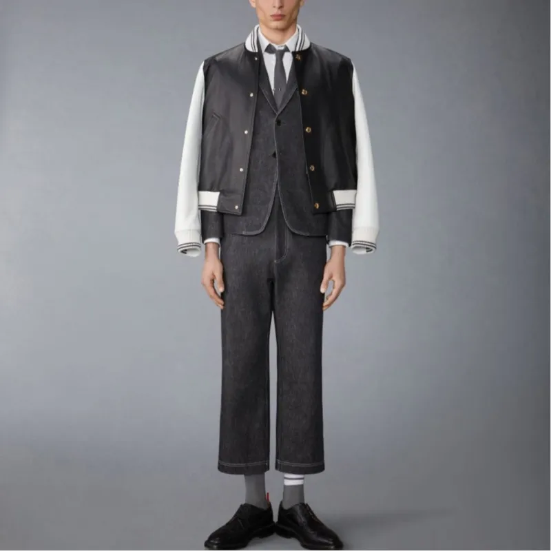 THOM BROWNE· FW24 Denim Jacket Men's Washed Black-3