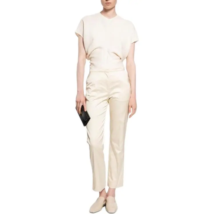 TOTEME Pressed Crease Cropped Trousers-3