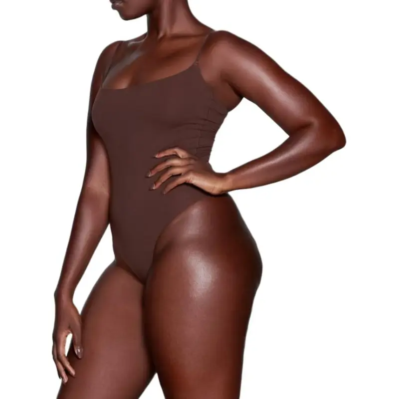 SKIMS Flts Everybody Caml Bodysult Bodysuits Women's COCOA/Cocoa-2