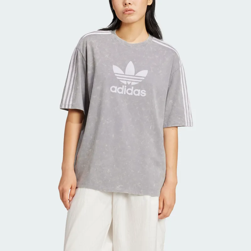 Adidas Washed Out Boyfriend Fit T Shirt Grey Three-1