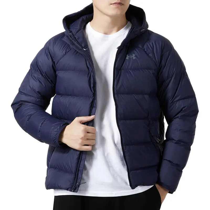 Under Armour Jackets Coats Men's Blue Comes With Necklace-3