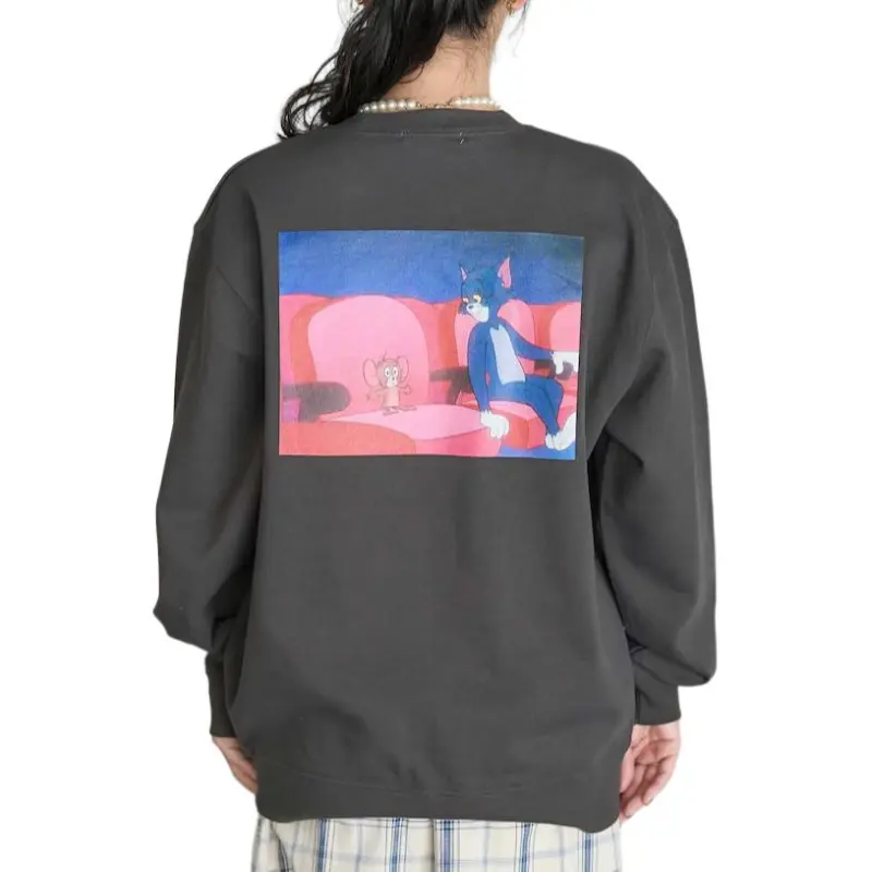 Tom And Jerry X FREAK'S STORE Sweatshirts Women's Charcoal Gray-1