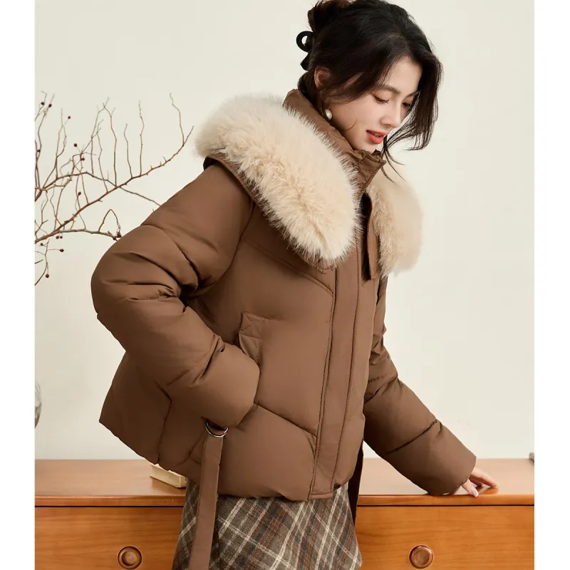 CARBAMMI Puffer Jacket Women's Coffee-5