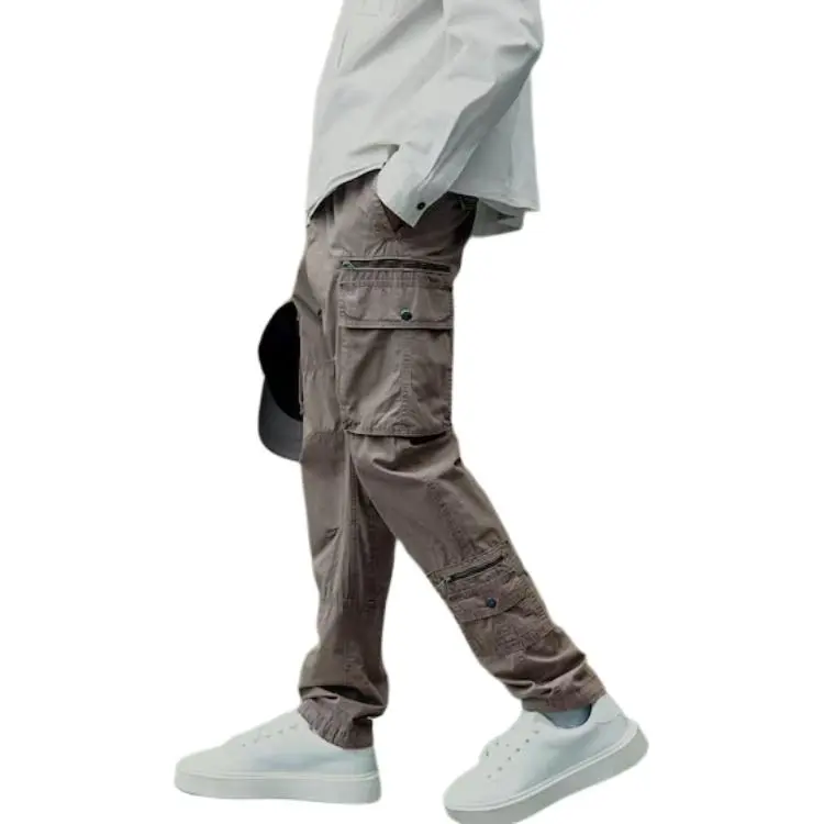 H&M Cargo Pants Men's Dark Beige-1