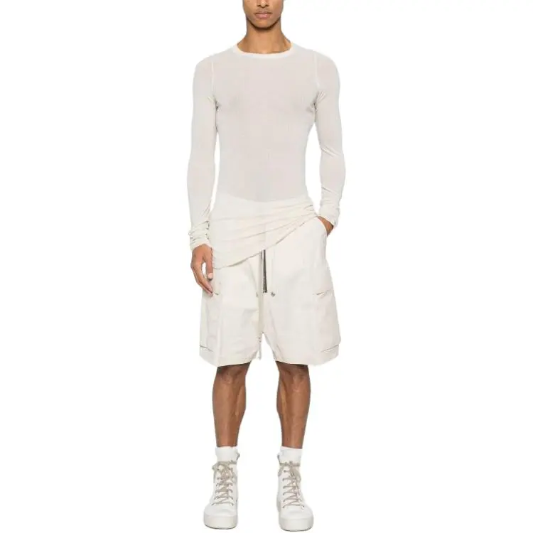 RICK OWENS Long Sleeved Ribbed T Shirt-2