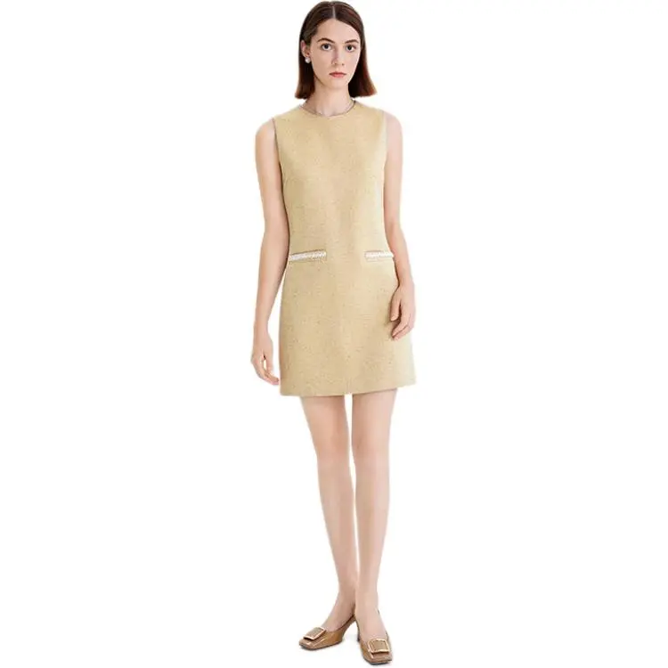 NINE WEST Sleeveless Dress Women's Yellow-5