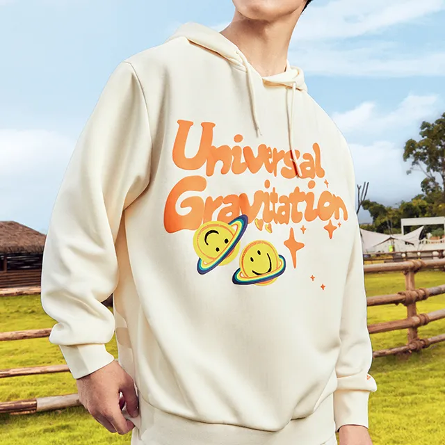 Erke Vertical Technology Sweatshirt Unisex Cheese White-3
