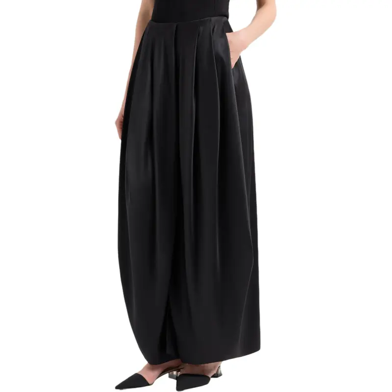 GIORGIO ARMANI Midi Skirt In Double sided Silk Satin-3
