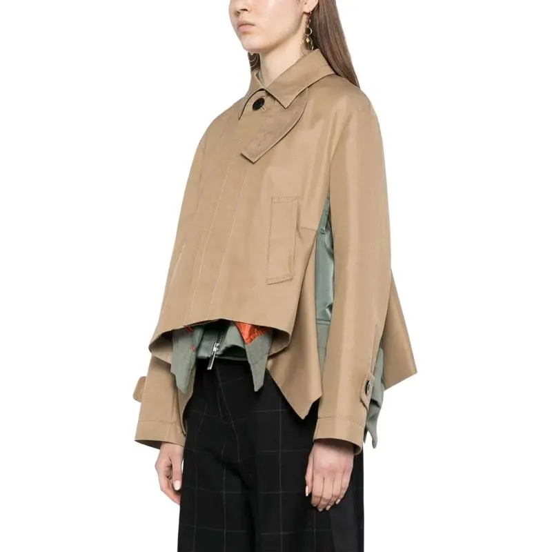 Sacai Gabardine Nylon Twill Blouson 'Beige/Khaki'-3