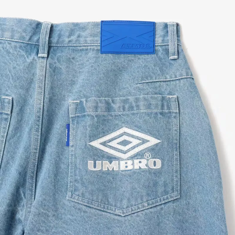 Umbro x Atmos SS24 Denim Shorts Unisex Blue-3