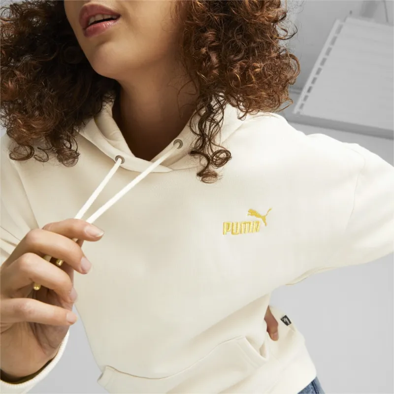 PUMA Essentials+ Essentials+ MINIMAL GOLD Hoodie Fleece Sweatshirt Women's White-5