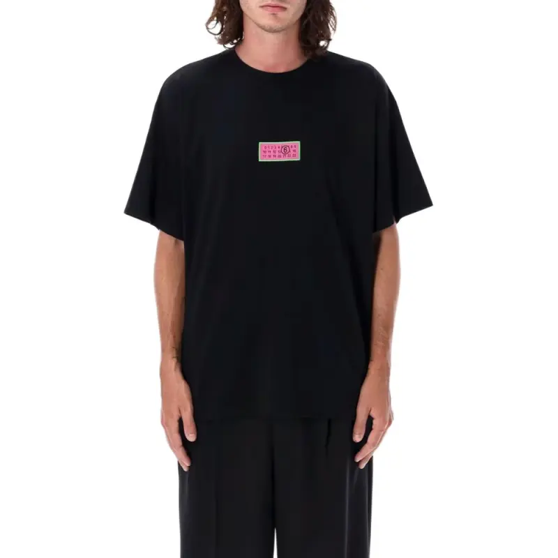 MM6 Maison Margiela Numbers Motif Patch Crewneck T Shirt-2