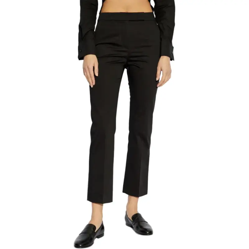 'S MAX MARA Okra Pleat Detailed Cropped Trousers-1
