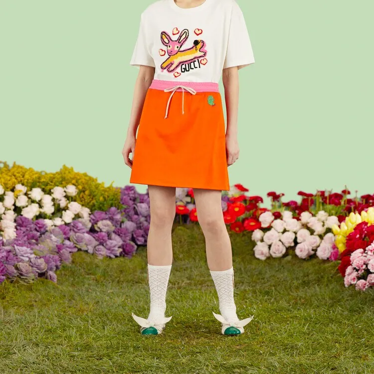 GUCCI Chinese New Year Drawstring Mini Skirt-1