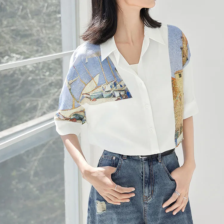 DIALOGUE x KAIYILAIWEN,LIANMINGKUAN Shirt Women's Ivory White-0