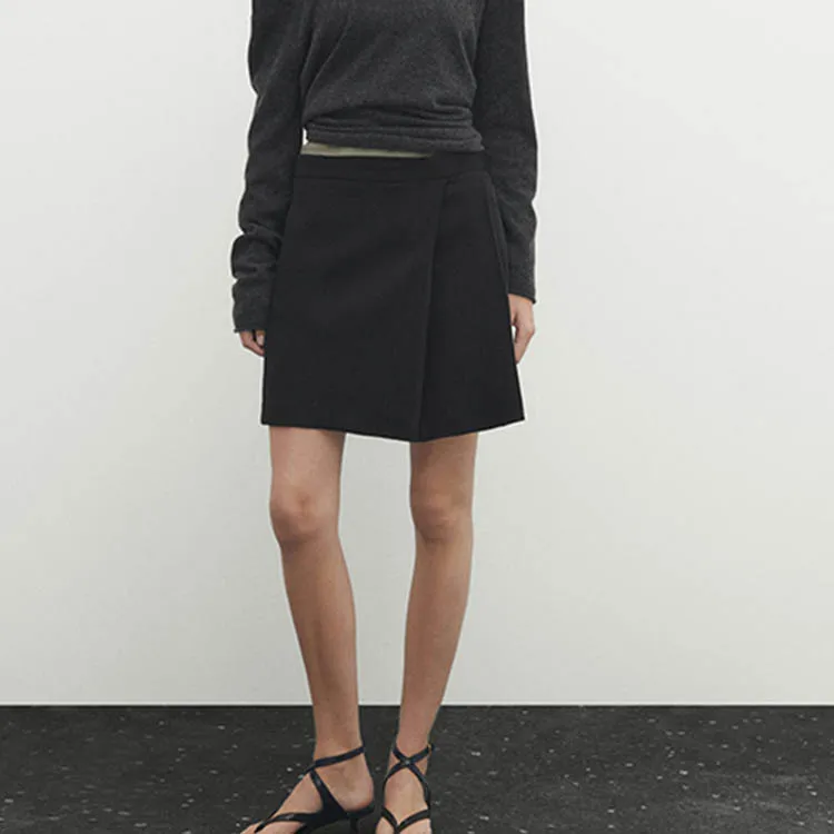 Massimo Dutti Casual Short Skirts Women's Black-2