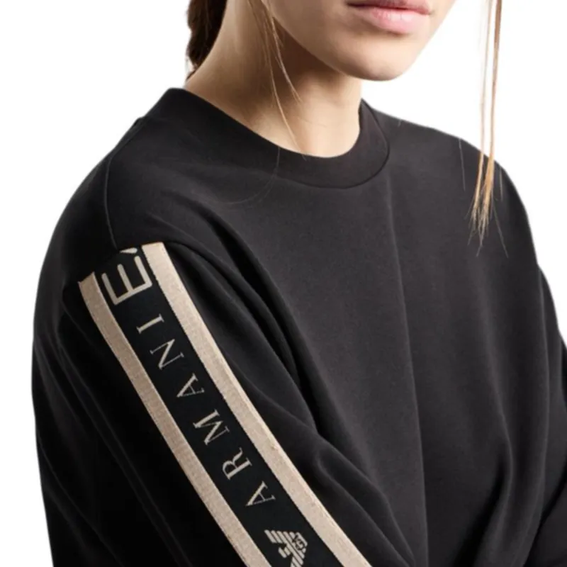 EMPORIO ARMANI EA7 SS25 Sweatshirt Set Women's Black-4
