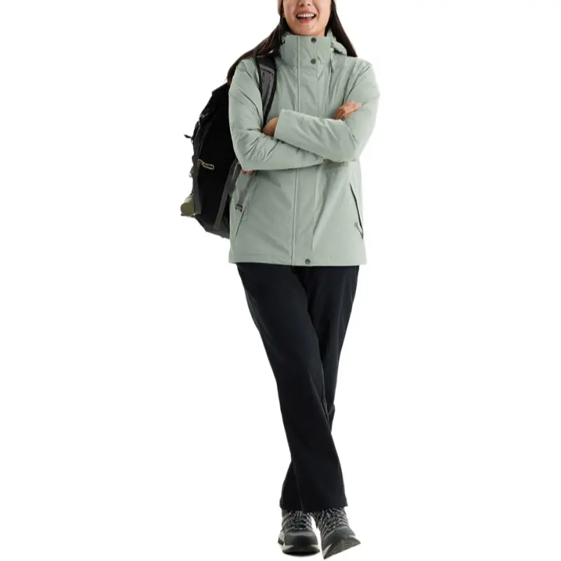 Columbia Hiking Waterproof Thermal Heat Reflective Windproof Windbreaker Jacket Women's Green-1