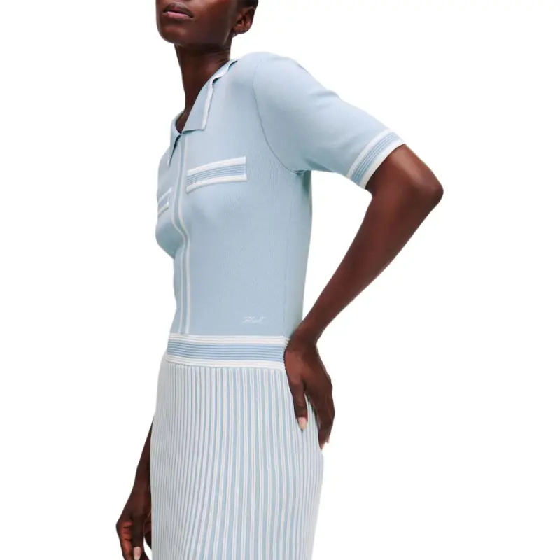 Karl Lagerfeld Essential Pleated Knitted Dress-5