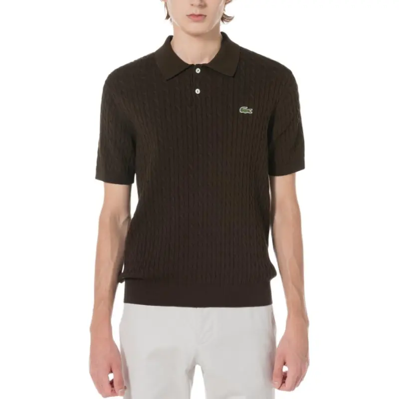 LACOSTE Polo Shirts Men Brown-2
