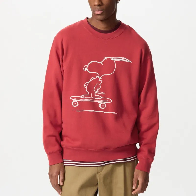 UNIQLO PEANUTS Collaboration Sweatshirt Unisex Red-2