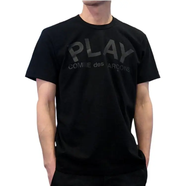 CDG Play T Shirts Men Black-3