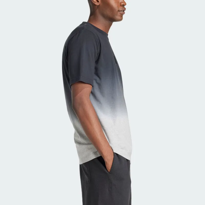 Adidas All Szn DIP DYE T Shirt Men's Medium Heather Gray/Black-3