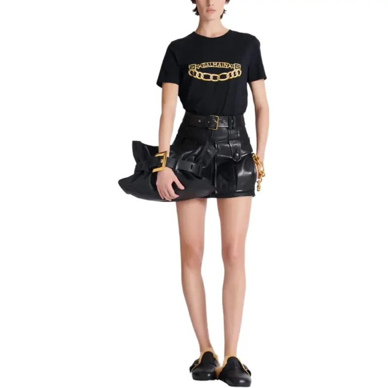 BALMAIN Chain print T shirt-1