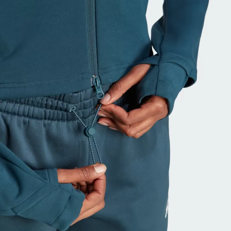 Adidas AEROREADY Knitted Sweatpants Women's Night Blue-5