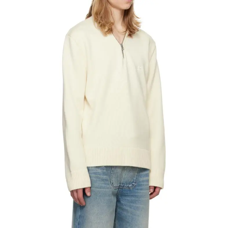 COURREGES Zipped V Neck Jumper-4