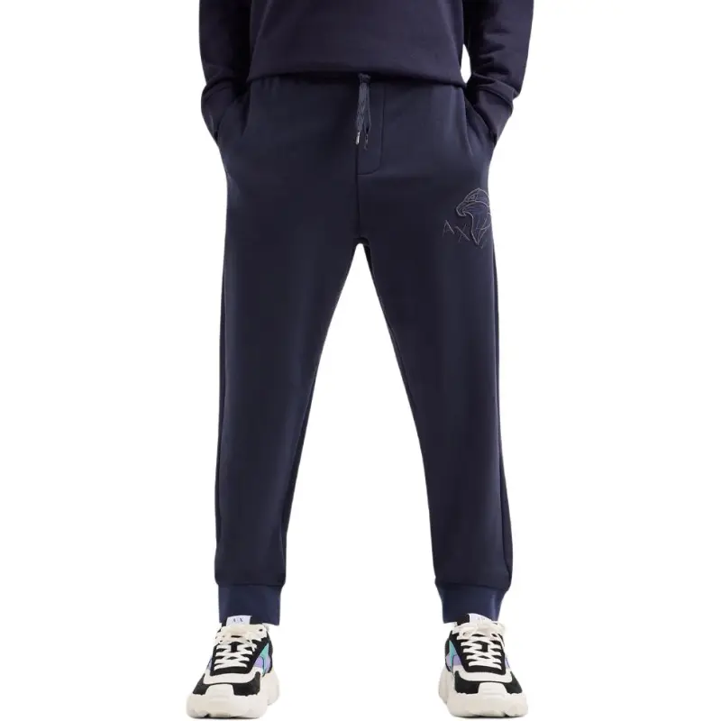ARMANI EXCHANGEAE SS24 Knitted Sports Pants Men's Night Blue-3